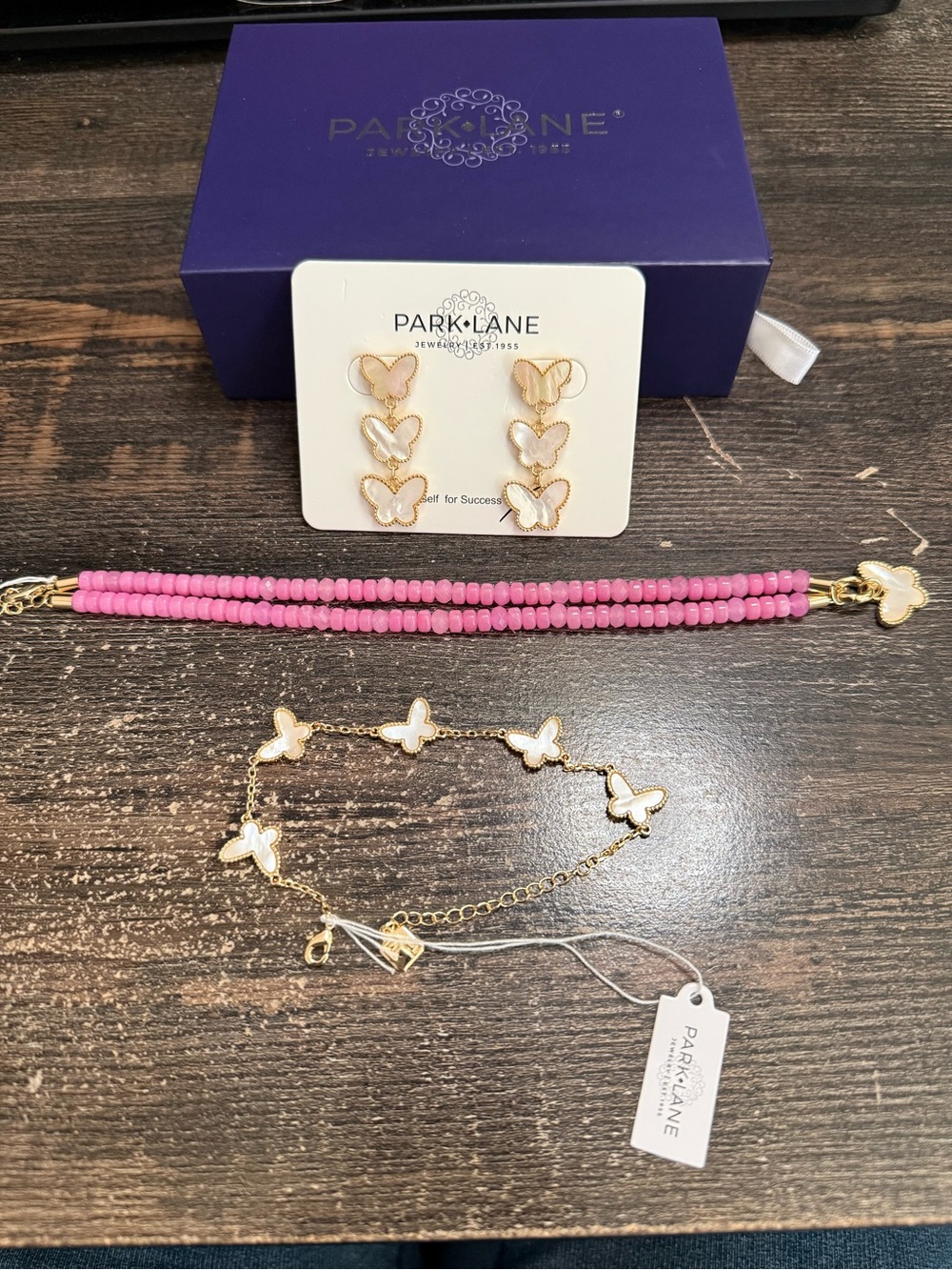 Park Lane Gold Butterfly Jewelry Trio
